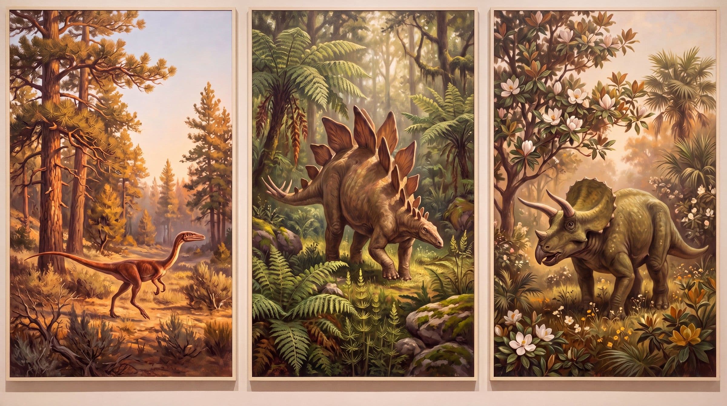 Three chapters of dinosaur time